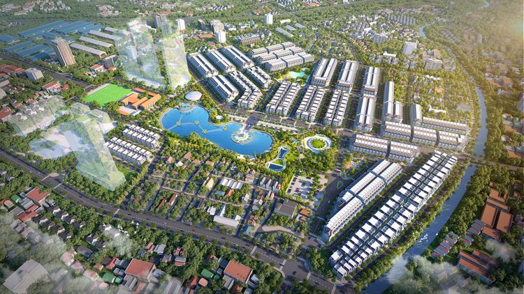 KĐT Economy City tỏa sáng tại vùng lõi trung tâm thị trấn.