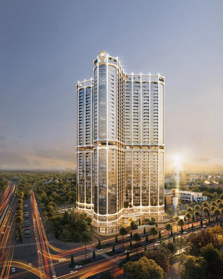 Golden Crown Hai Phong có nhiều điểm tương đồng với Burj Binghatti Jacob & Co Residences – tòa tháp vương miện cao nhất thế giới…