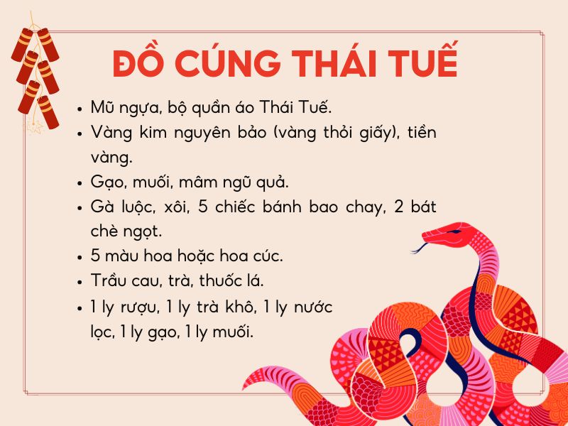 Cách chuẩn bị đồ cúng giải hạn Trị Thái Tuế cho nữ mạng Kỷ