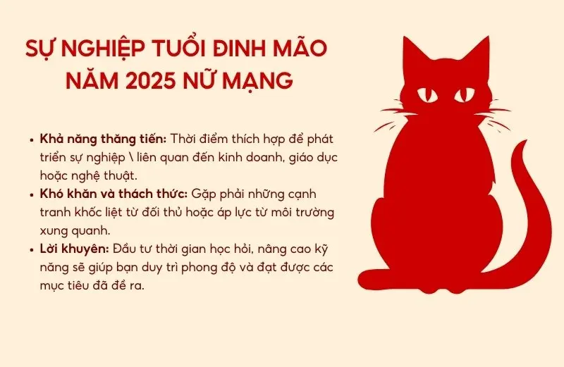 Tử vi tuổi Đinh Mão nữ mạng 1987 năm 2025 về sự nghiệp