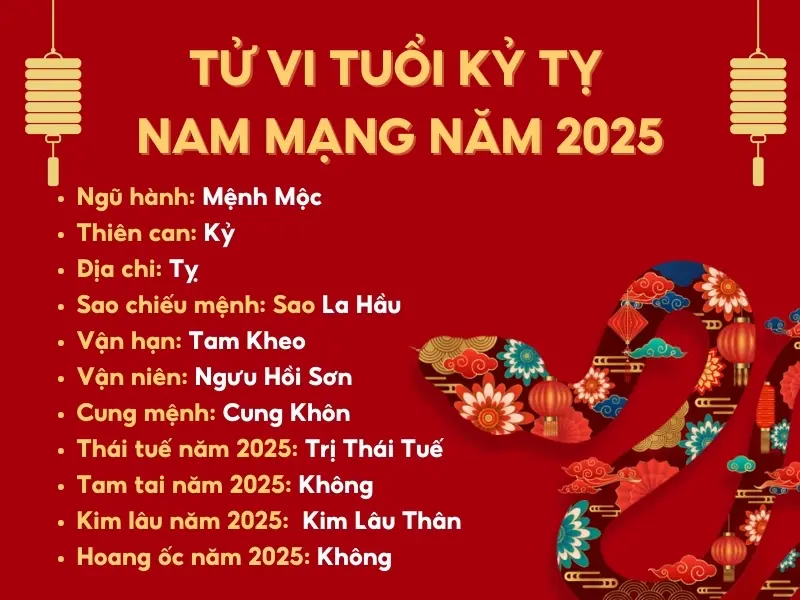 Tử vi tuổi Kỷ Tỵ 1989 nam mạng trong năm 2025